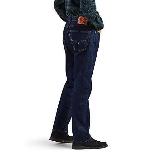 005050216 LEVI'S 505 MEN'S REGULAR FIT JEANS DARK WASH SIZE MEN 38X30 - Brand New