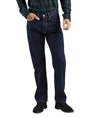 005050216 LEVI'S 505 MEN'S REGULAR FIT JEANS DARK WASH SIZE MEN 38X30 - Brand New