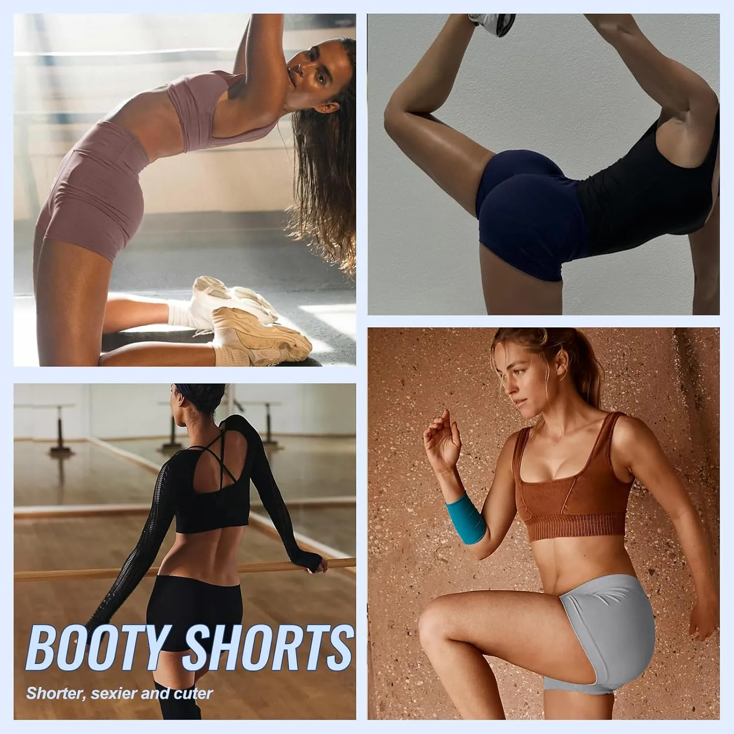 3 Pack High Waisted Biker Shorts for Women  3"/ 5"/ 8" Black Workout Yoga Compression Novelty Shorts for Running