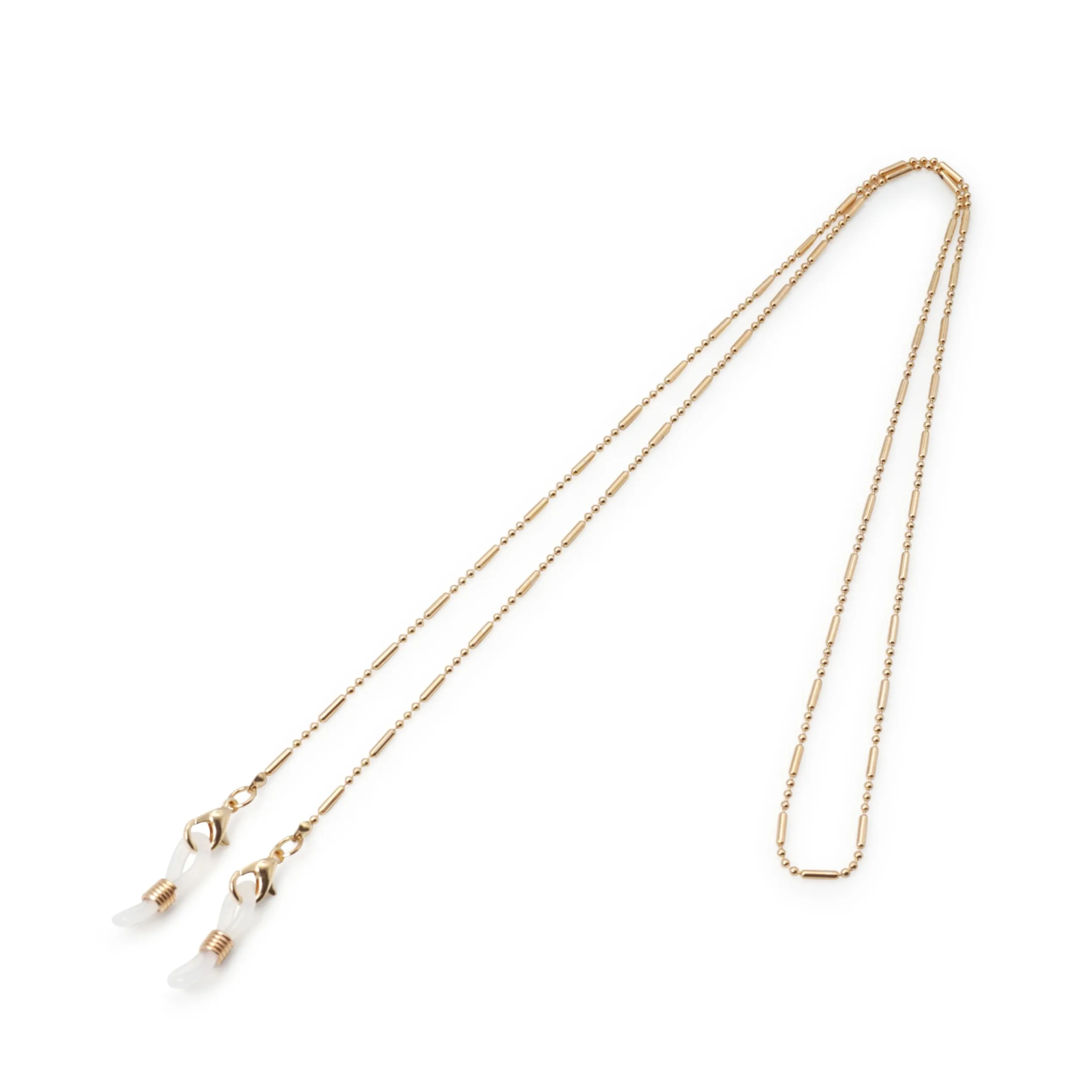 (75cm) Eyewear holder eyeglass chain sunglasses strap metal - gold