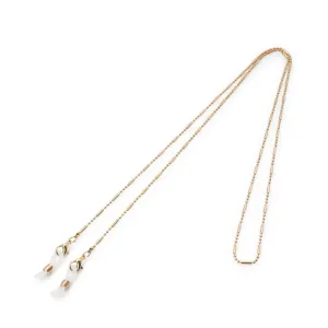 (75cm) Eyewear holder eyeglass chain sunglasses strap metal - gold