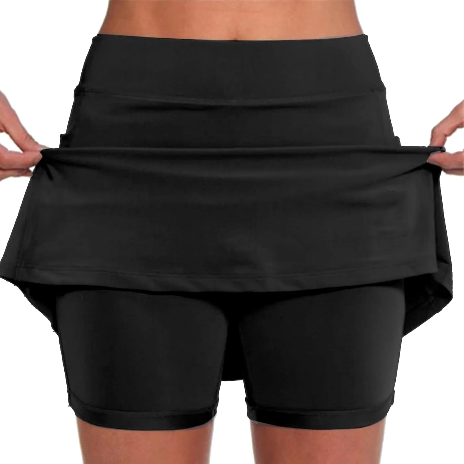 aihihe Skirts for Women Work Casual Long Skirts with Shorts for Women Trendy Summer Womens Shorts Casual Plus Size