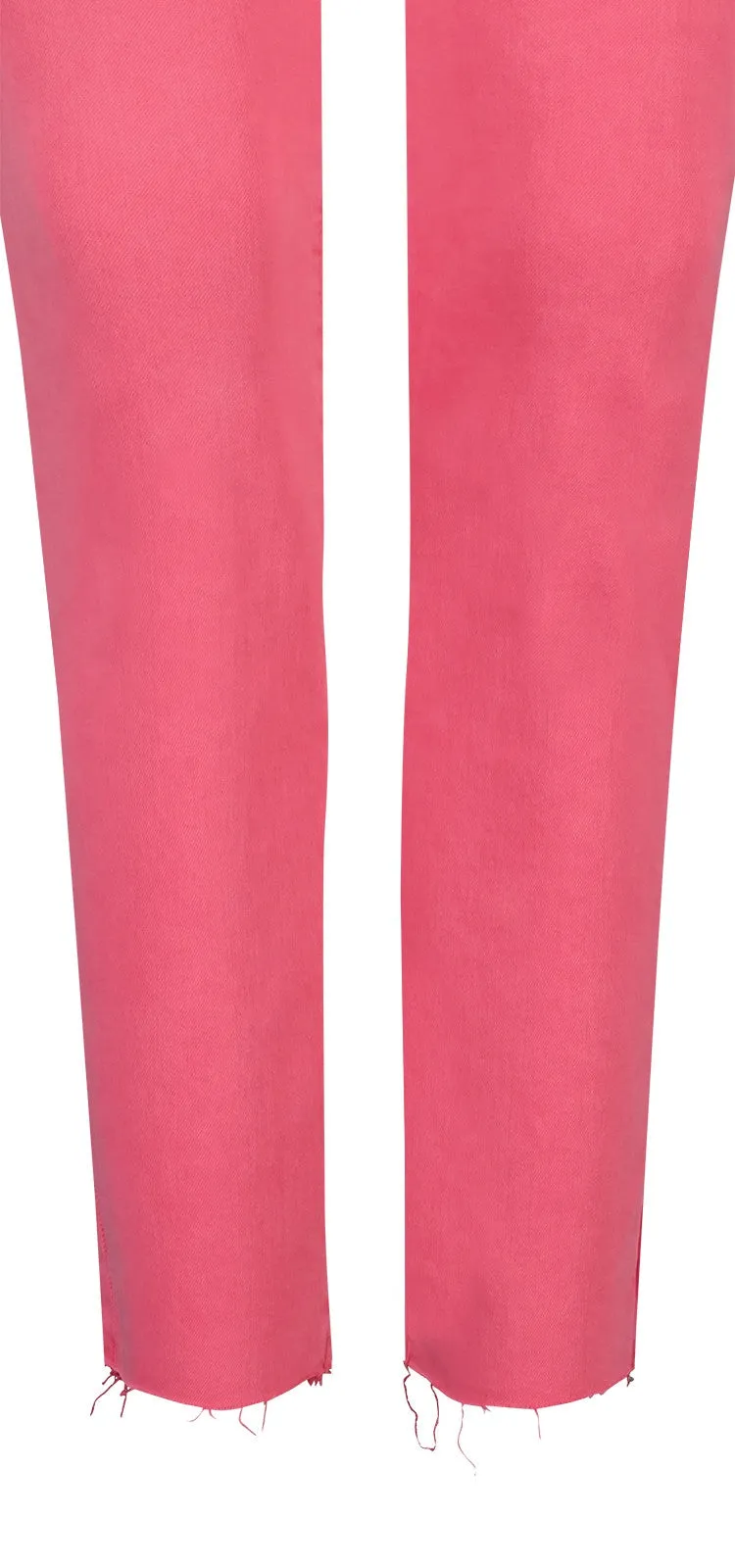 Alina Skinny Jeans Cut Hem Pink Premium Denim | Pink Peony