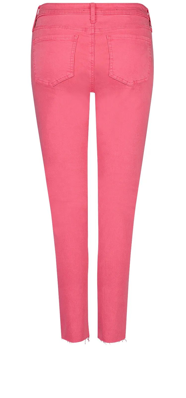 Alina Skinny Jeans Cut Hem Pink Premium Denim | Pink Peony