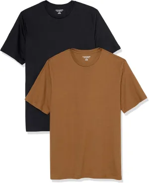 Amazon Essentials Men's Cotton Regular-Fit Short-Sleeve Crewneck T-Shirt, Pack of 2