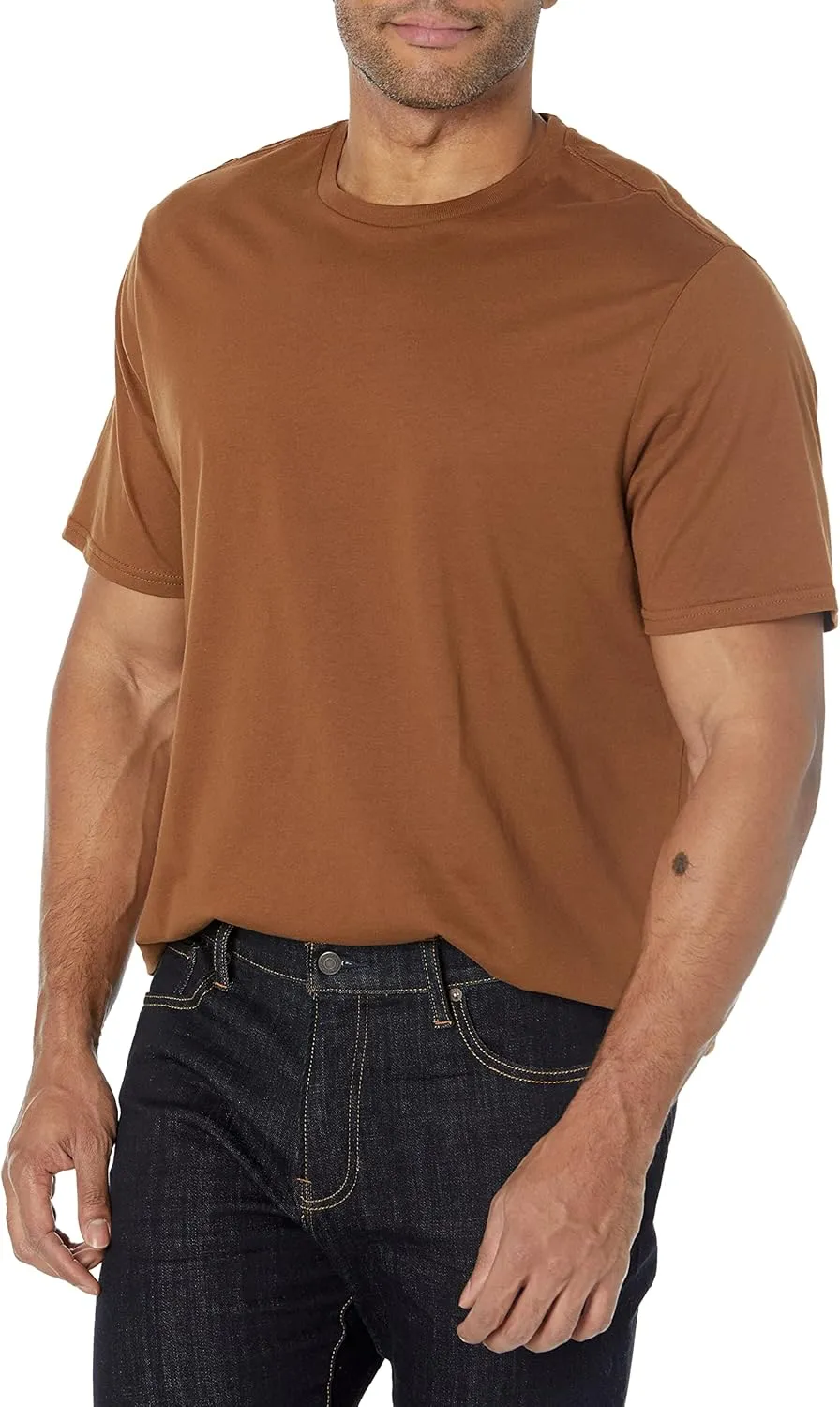 Amazon Essentials Men's Cotton Regular-Fit Short-Sleeve Crewneck T-Shirt, Pack of 2