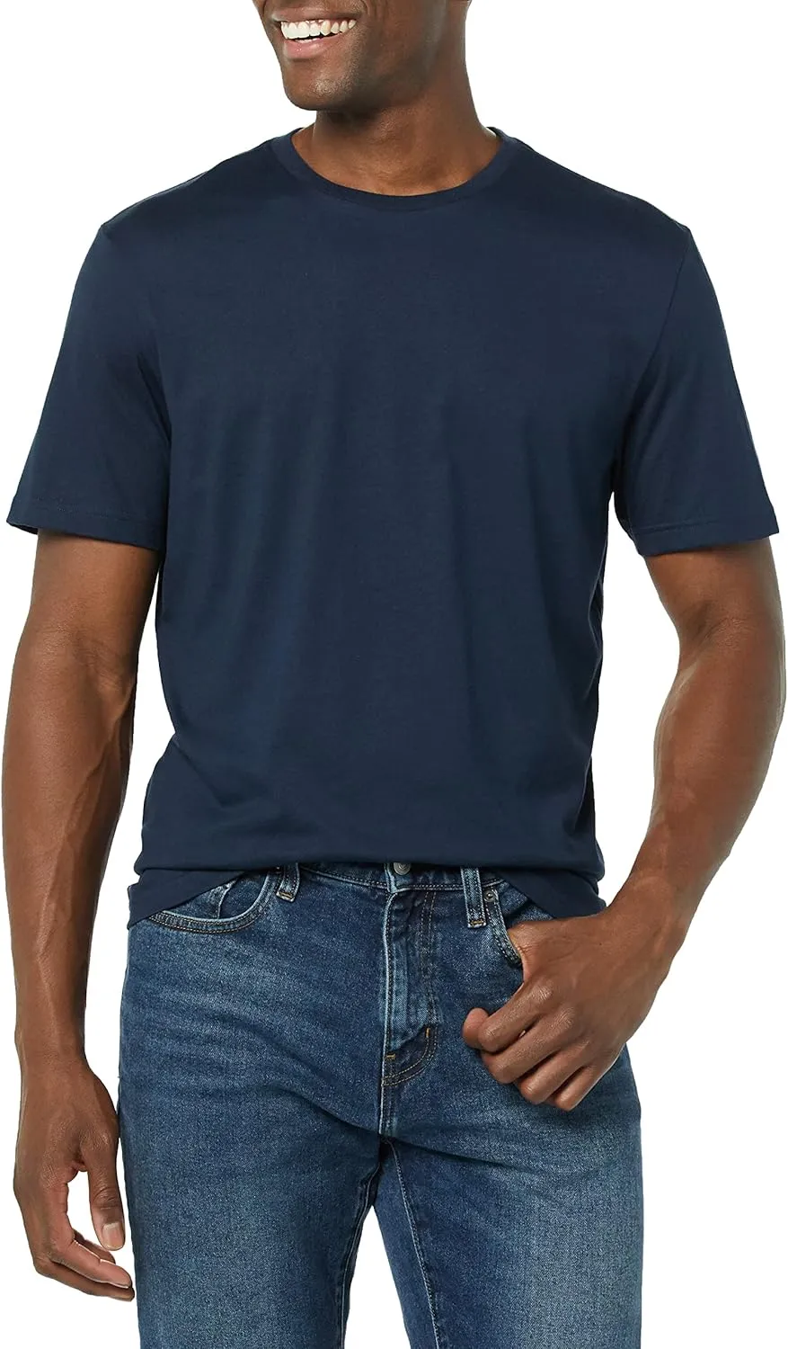 Amazon Essentials Men's Cotton Regular-Fit Short-Sleeve Crewneck T-Shirt, Pack of 2
