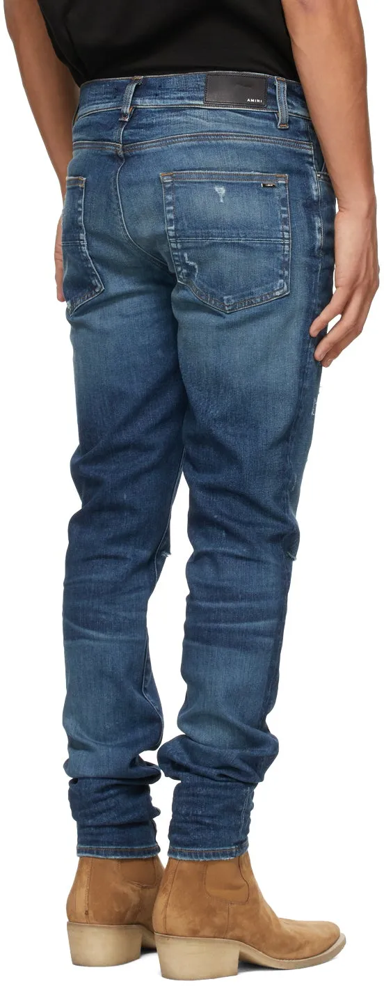 AMIRI Blue Slash Jeans