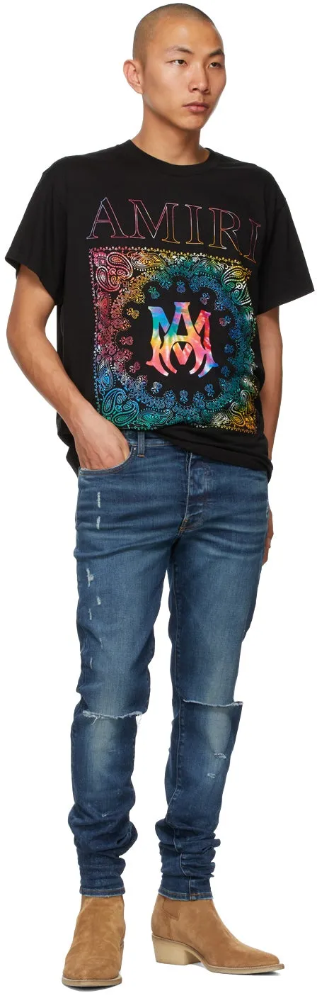AMIRI Blue Slash Jeans