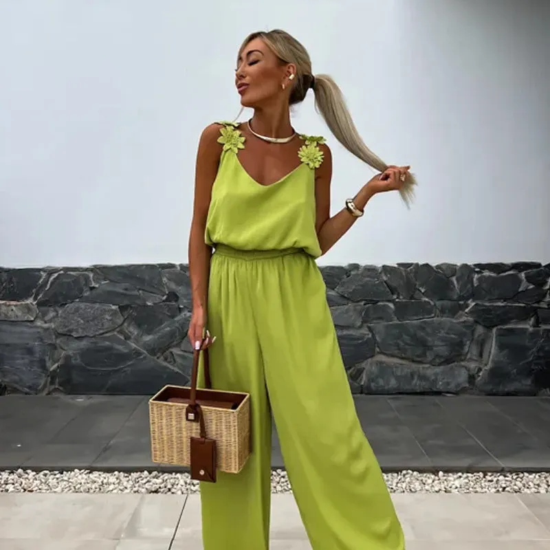 Anselma - Sleeveless Wide-Leg Jumpsuit for Effortless Style