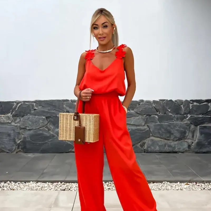Anselma - Sleeveless Wide-Leg Jumpsuit for Effortless Style
