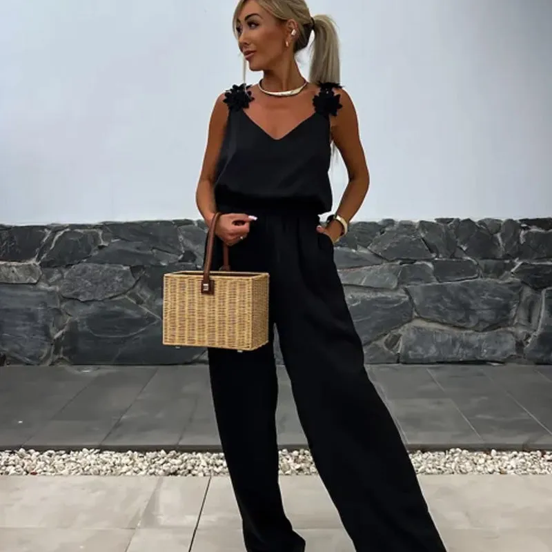 Anselma - Sleeveless Wide-Leg Jumpsuit for Effortless Style
