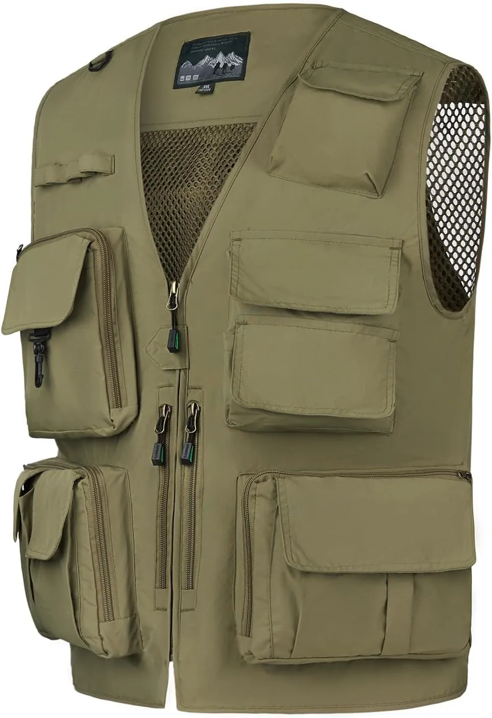 AOTORR Mens Outdoor Work Safari Cargo Photo Travel Fishing Vests for Men with Multi-pockets