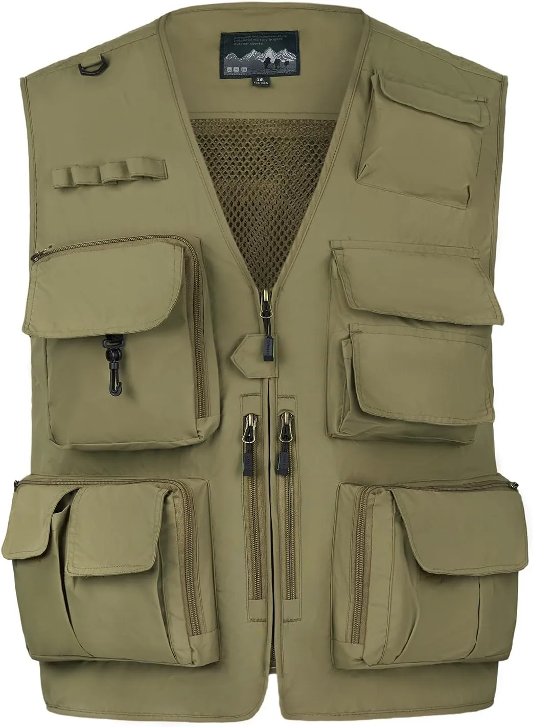 AOTORR Mens Outdoor Work Safari Cargo Photo Travel Fishing Vests for Men with Multi-pockets