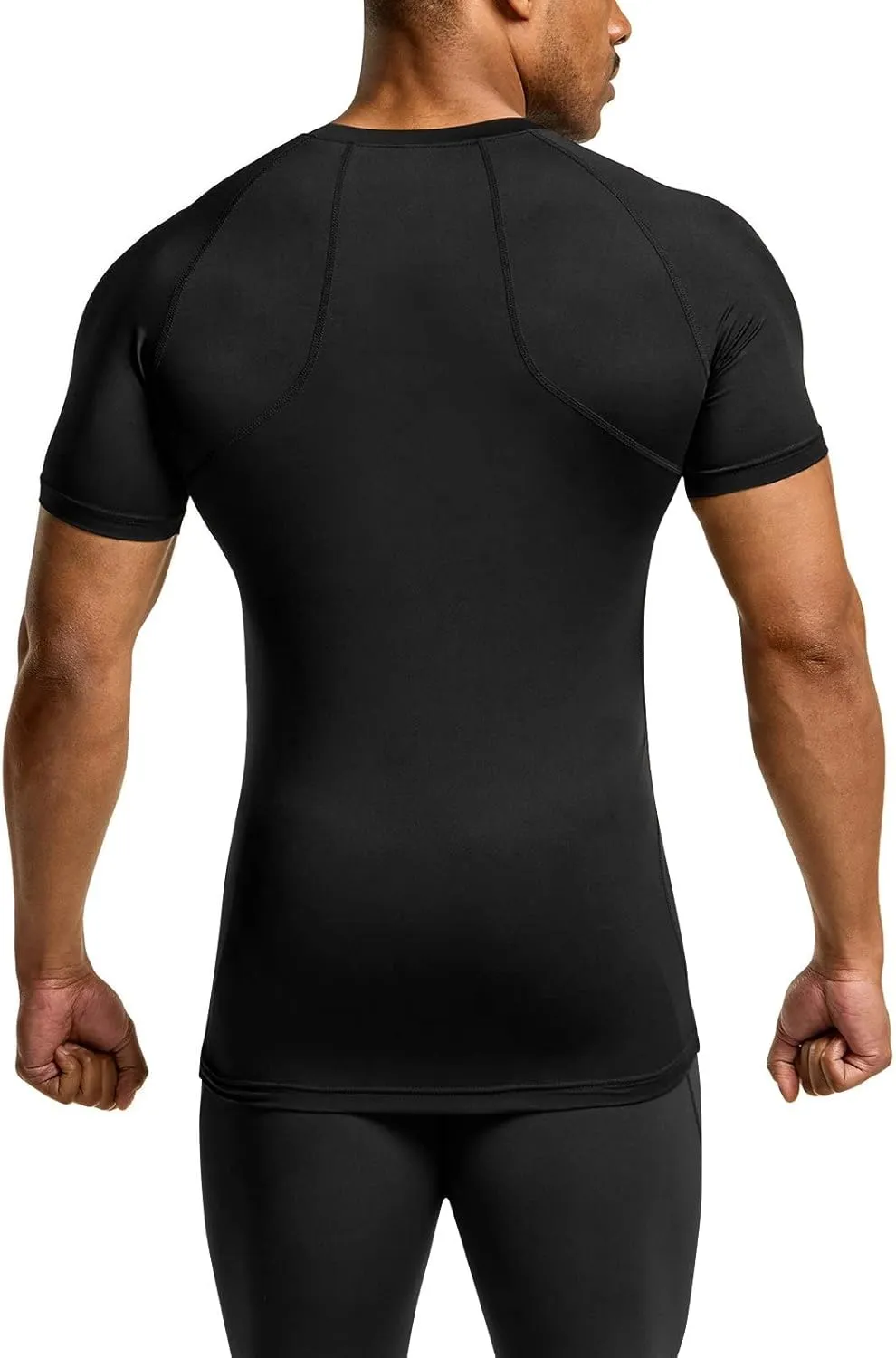 ATHLIO Men's Cool Dry Short Sleeve Compression Shirts, Sports Baselayer T-Shirts Tops, Athletic Workout Shirt