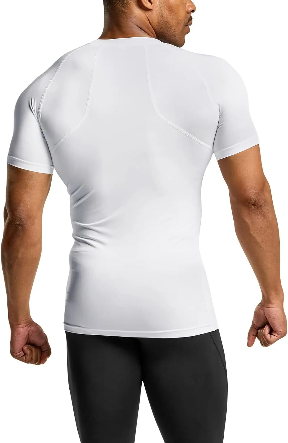 ATHLIO Men's Cool Dry Short Sleeve Compression Shirts, Sports Baselayer T-Shirts Tops, Athletic Workout Shirt