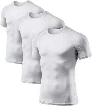 ATHLIO Men's Cool Dry Short Sleeve Compression Shirts, Sports Baselayer T-Shirts Tops, Athletic Workout Shirt