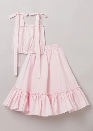 Baby Pink Strap Top and Skirt Set (Copy)