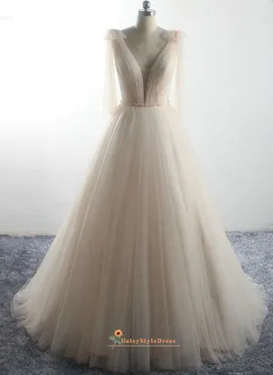 Ball Gown Cream Wedding Dress
