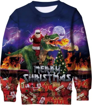 BFUSTYLE Boy Girl Ugly Christmas Sweatshirt Kids Fleece Cool Xmas Pullover 4-16 Years