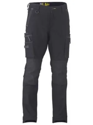 Bisley, FLX & MOVE Stretch Utility Zip Cargo Pant (Pair) - Black - Size: 17