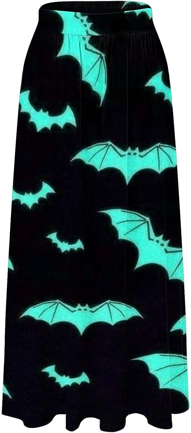 Black Fluffy Skirt Skirt High Waist Party Beach Pocket Long Maxi Skirt Halloween Costumes Pleated Skirts for Women