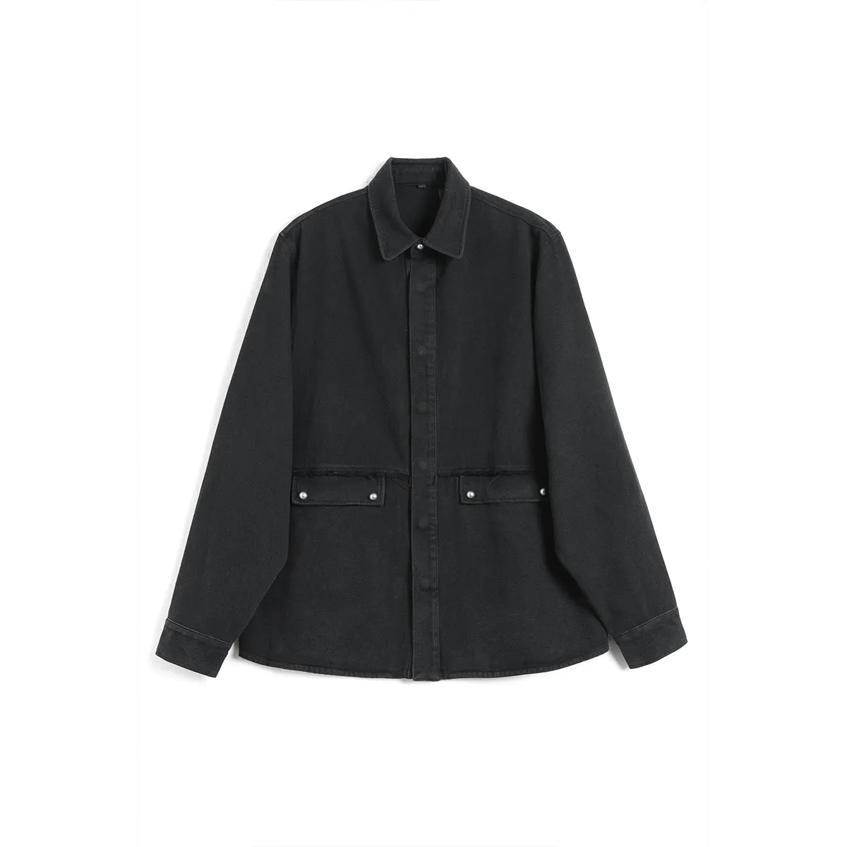 Black Oversized Shirt Jacket