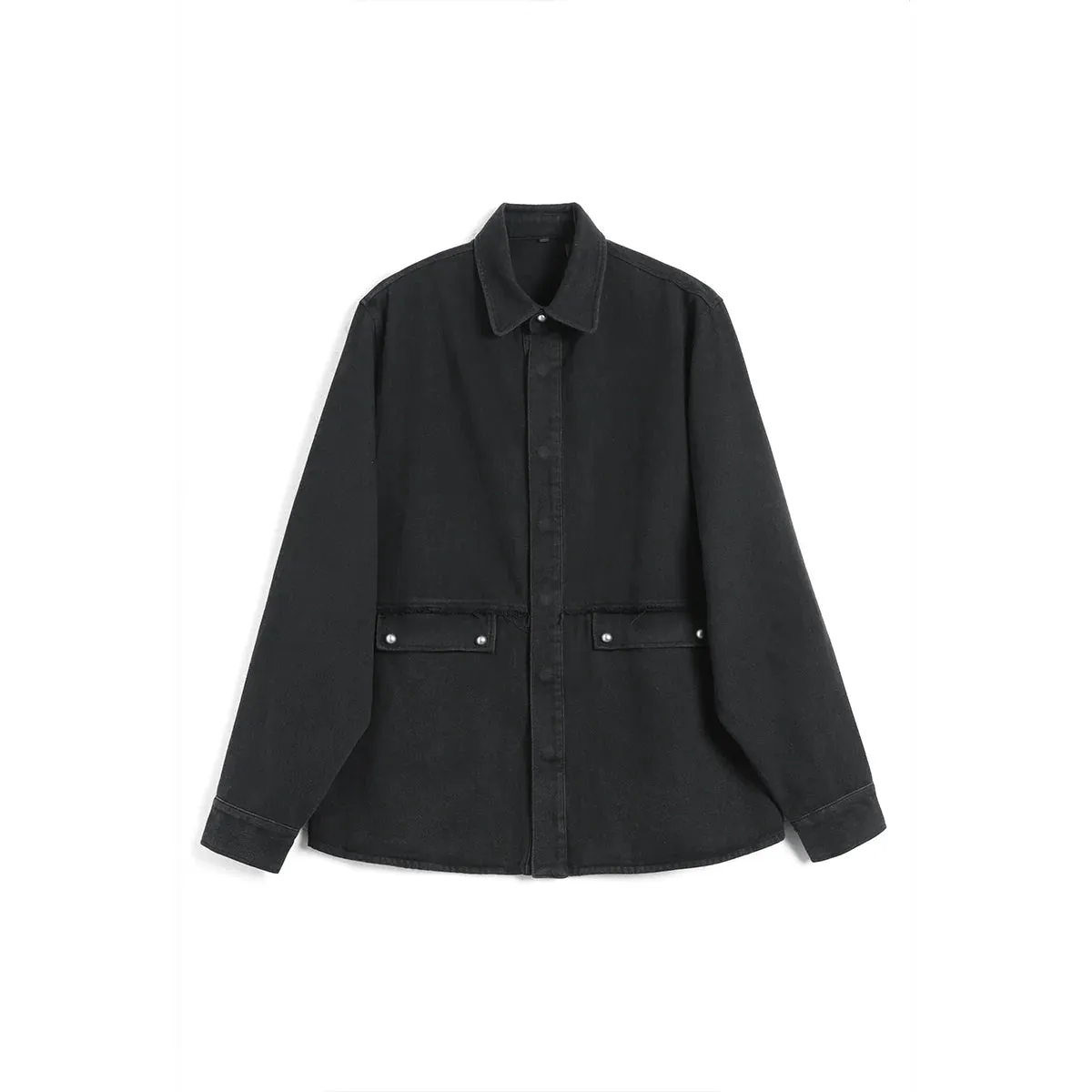 Black Oversized Shirt Jacket