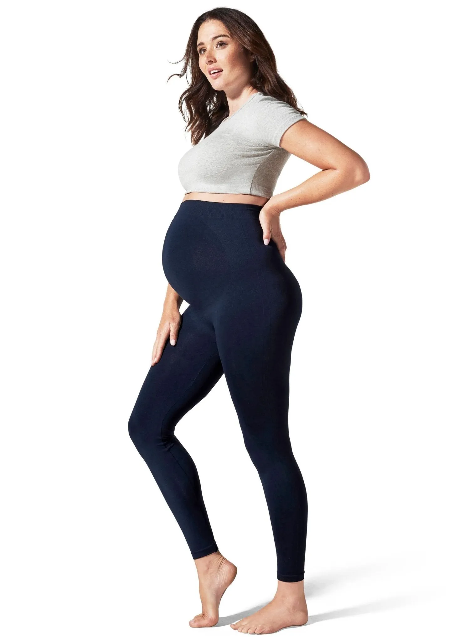 BLANQI Maternity Belly Support Leggings - Navy