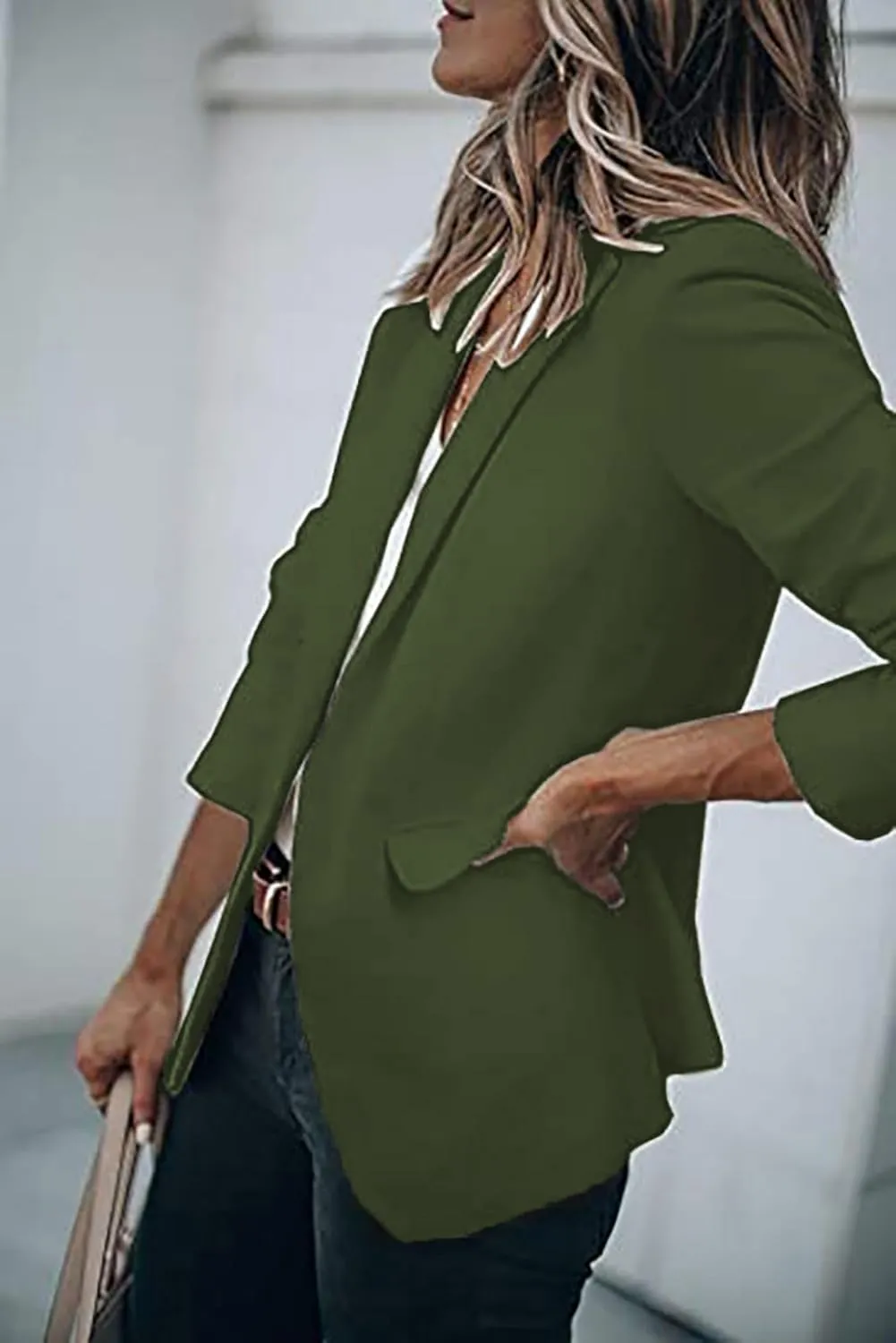 Blazers for Women Business Casual Open Front Long Sleeve Notch Lapel Office Blazer Jacket Work Office Suit Jackets Top