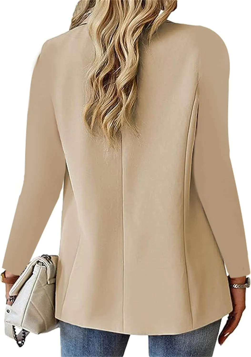 Blazers for Women Business Casual Open Front Long Sleeve Notch Lapel Office Blazer Jacket Work Office Suit Jackets Top