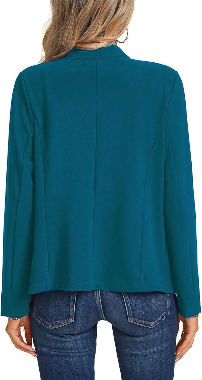 Blazers for Women Casual Long Sleeve Button Front Work Office Blazers Jacket with Pockets 2025, S-2XL