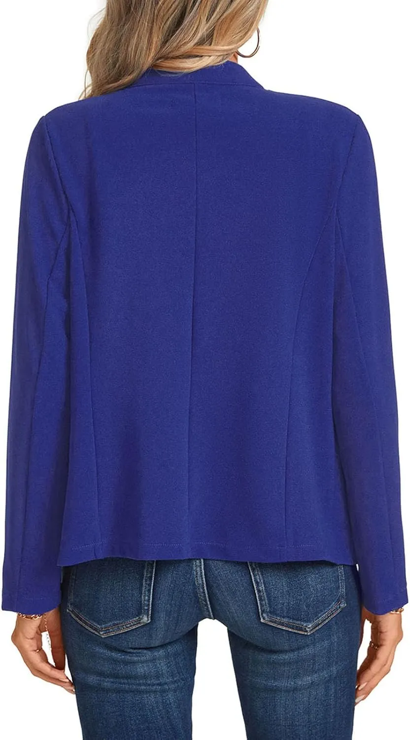 Blazers for Women Casual Long Sleeve Button Front Work Office Blazers Jacket with Pockets 2025, S-2XL