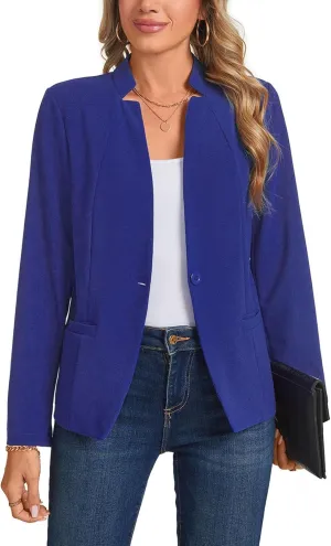 Blazers for Women Casual Long Sleeve Button Front Work Office Blazers Jacket with Pockets 2025, S-2XL
