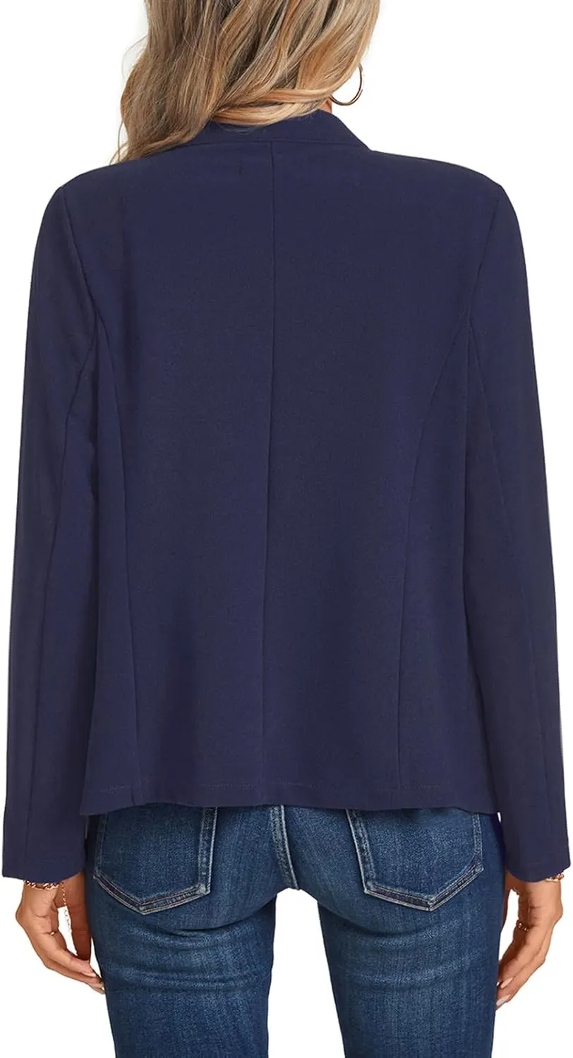 Blazers for Women Casual Long Sleeve Button Front Work Office Blazers Jacket with Pockets 2025, S-2XL