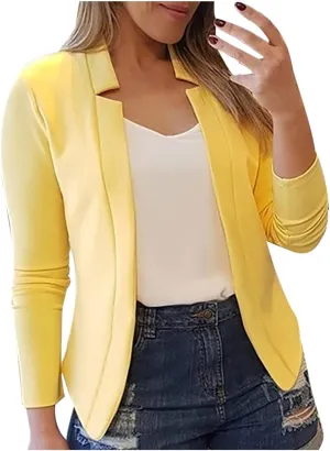 Blazers for Women Short Fall Jackets Tops Long Sleeve Shirts Casual Lightweight Cardigan Coat Cropped Blazer, Small