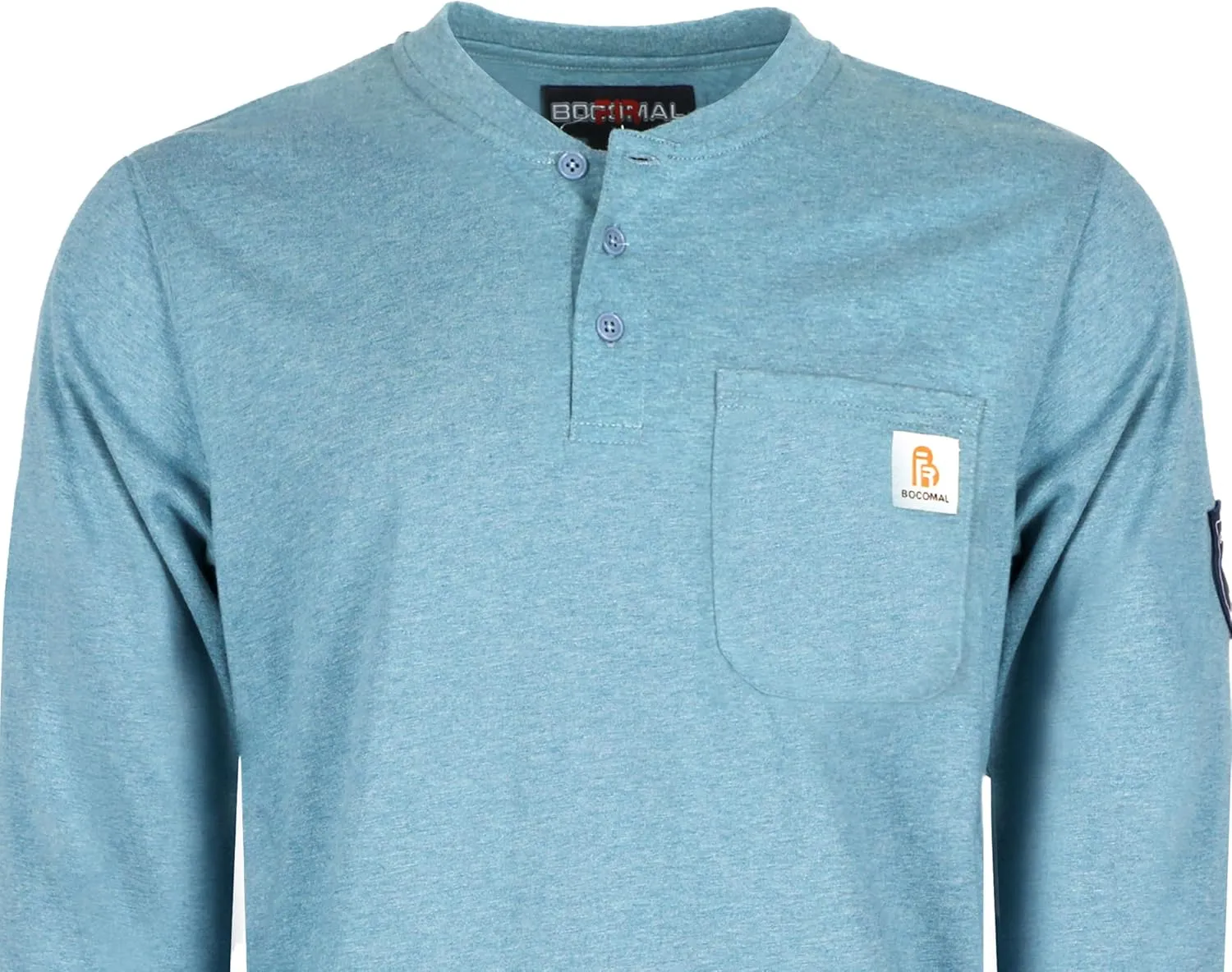 BOCOMAL FR Shirts Flame Resistant Shirt 5.5oz 100% Cotton Light Weight CAT2 Fire Retardant Henley Shirts