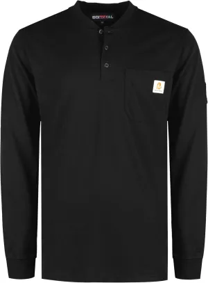 BOCOMAL FR Shirts Flame Resistant Shirt 5.5oz 100% Cotton Light Weight CAT2 Fire Retardant Henley Shirts