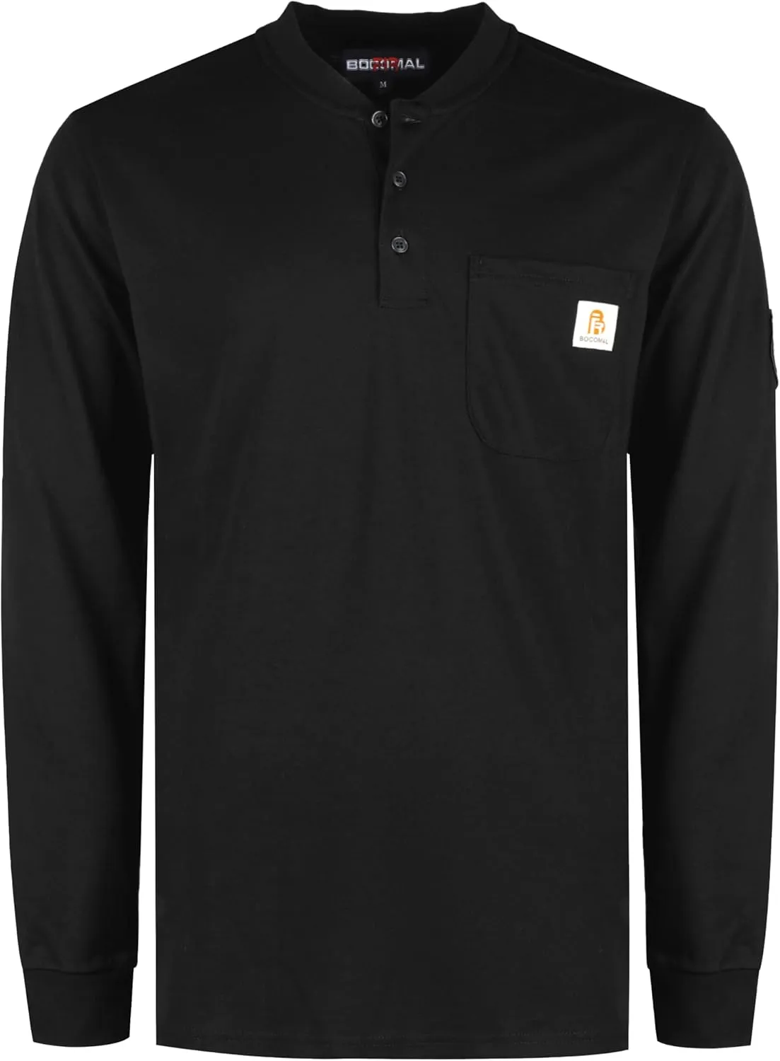 BOCOMAL FR Shirts Flame Resistant Shirt 5.5oz 100% Cotton Light Weight CAT2 Fire Retardant Henley Shirts