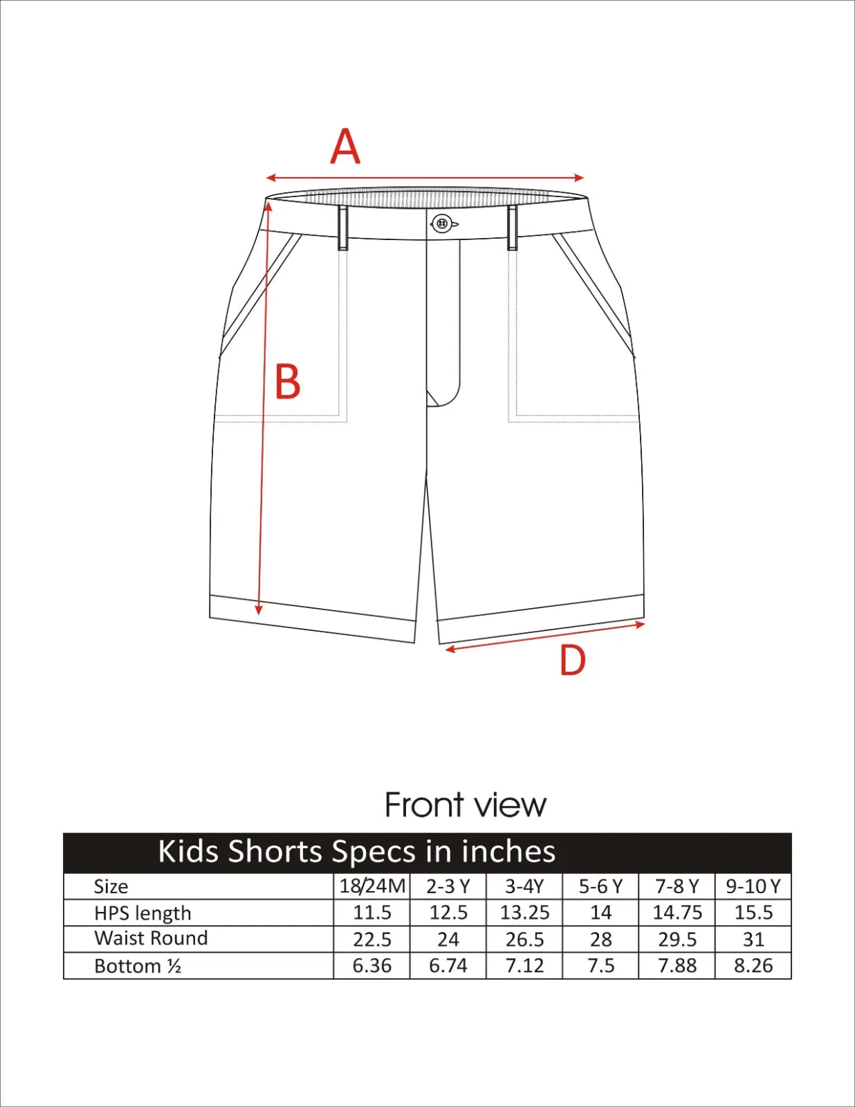 BOYS SHORTS YELLOW