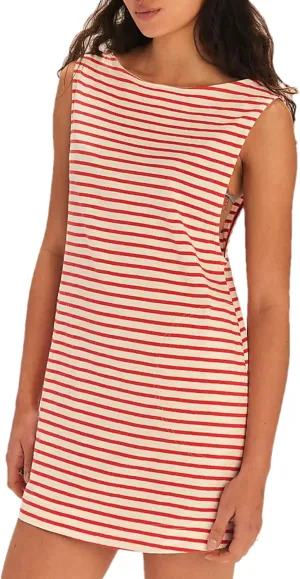 Bozanly Summer Sleeveless Striped Dresses for Women 2025 Cute Beach Mini Tank Sundresses with Pockets