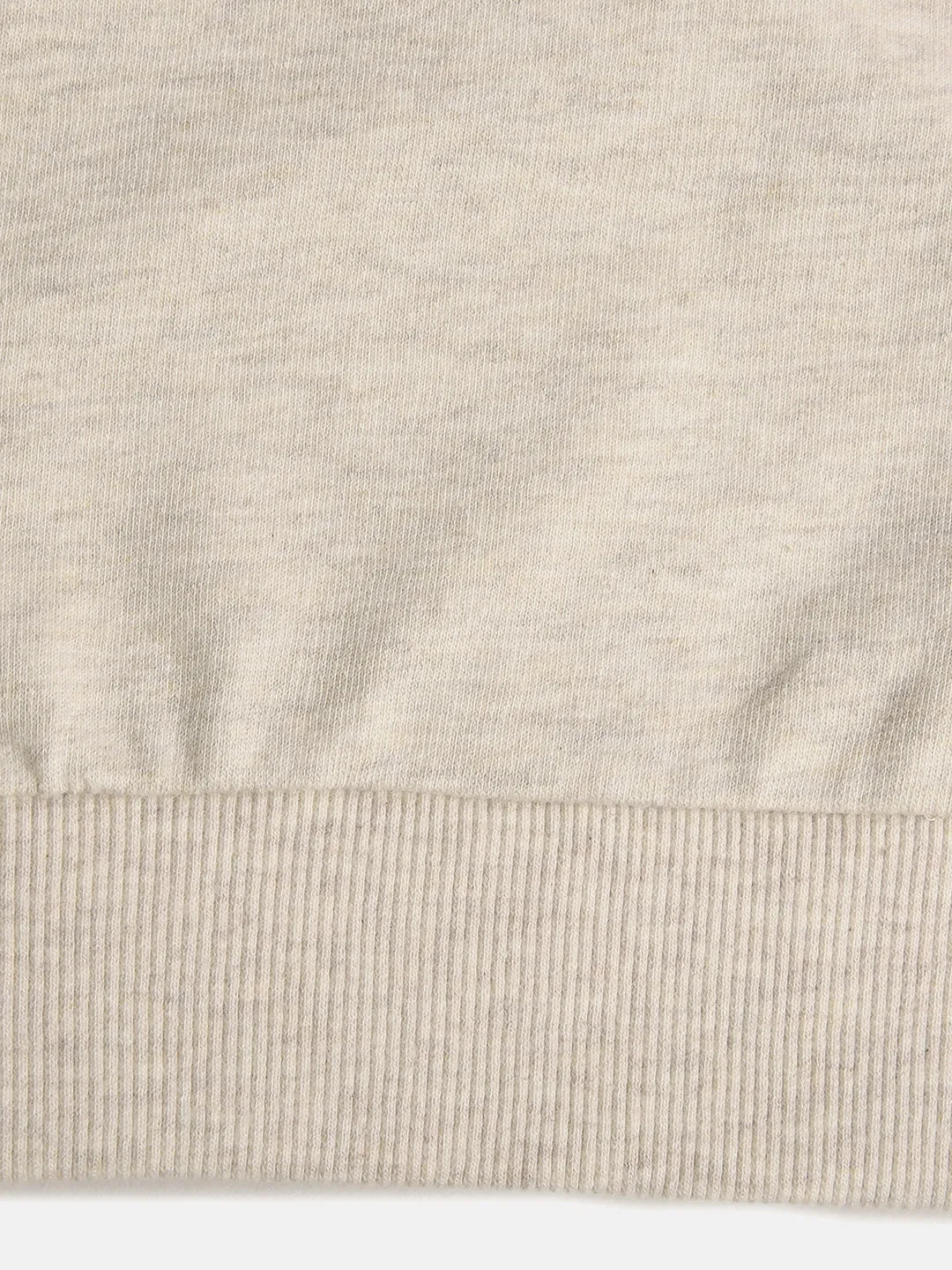 BYB PREMIUM Ecru melange COTTON ELASTANE SWEAT SHIRT FOR GIRLS