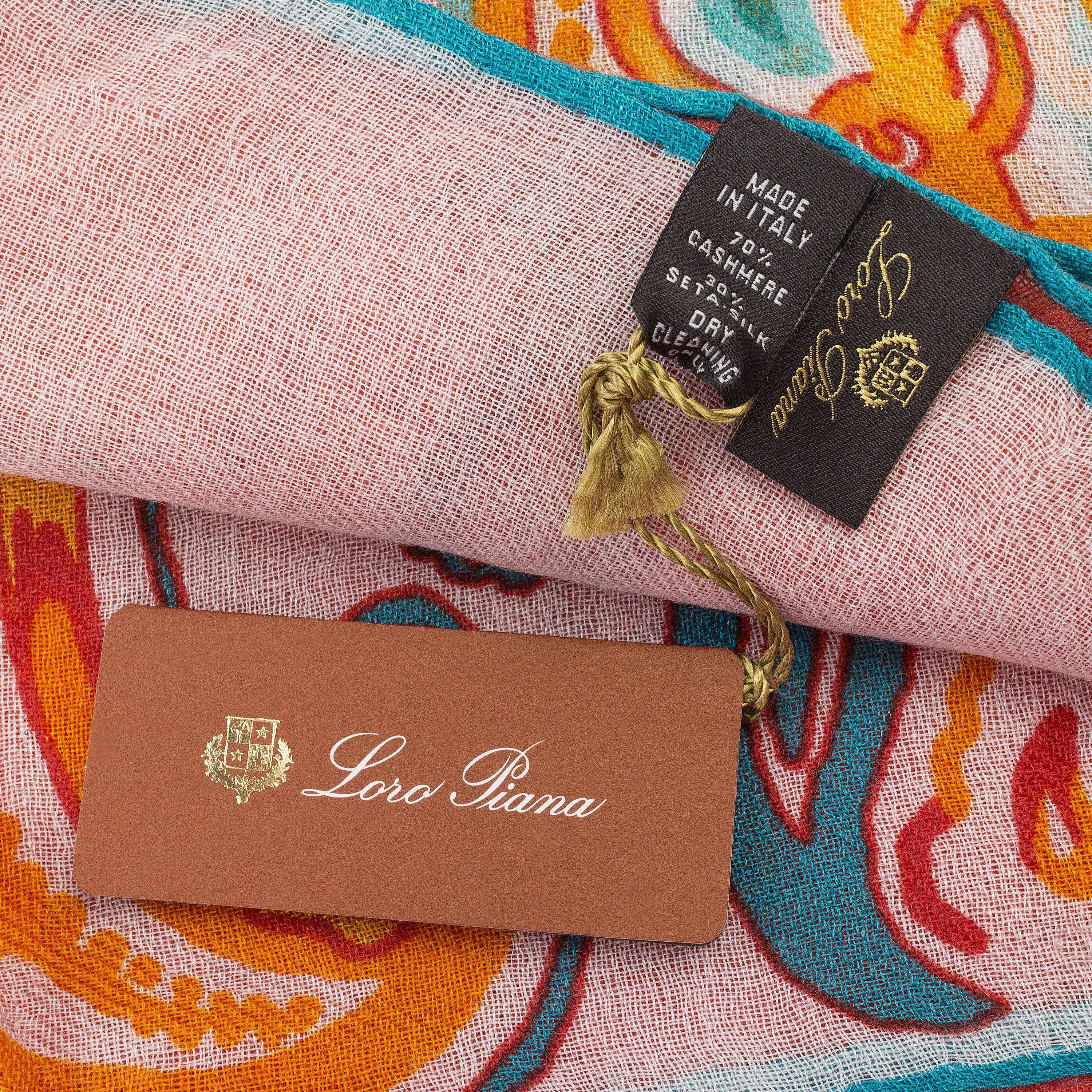 CASHMERE FLORAL PRINT MULTICOLOR SCARF