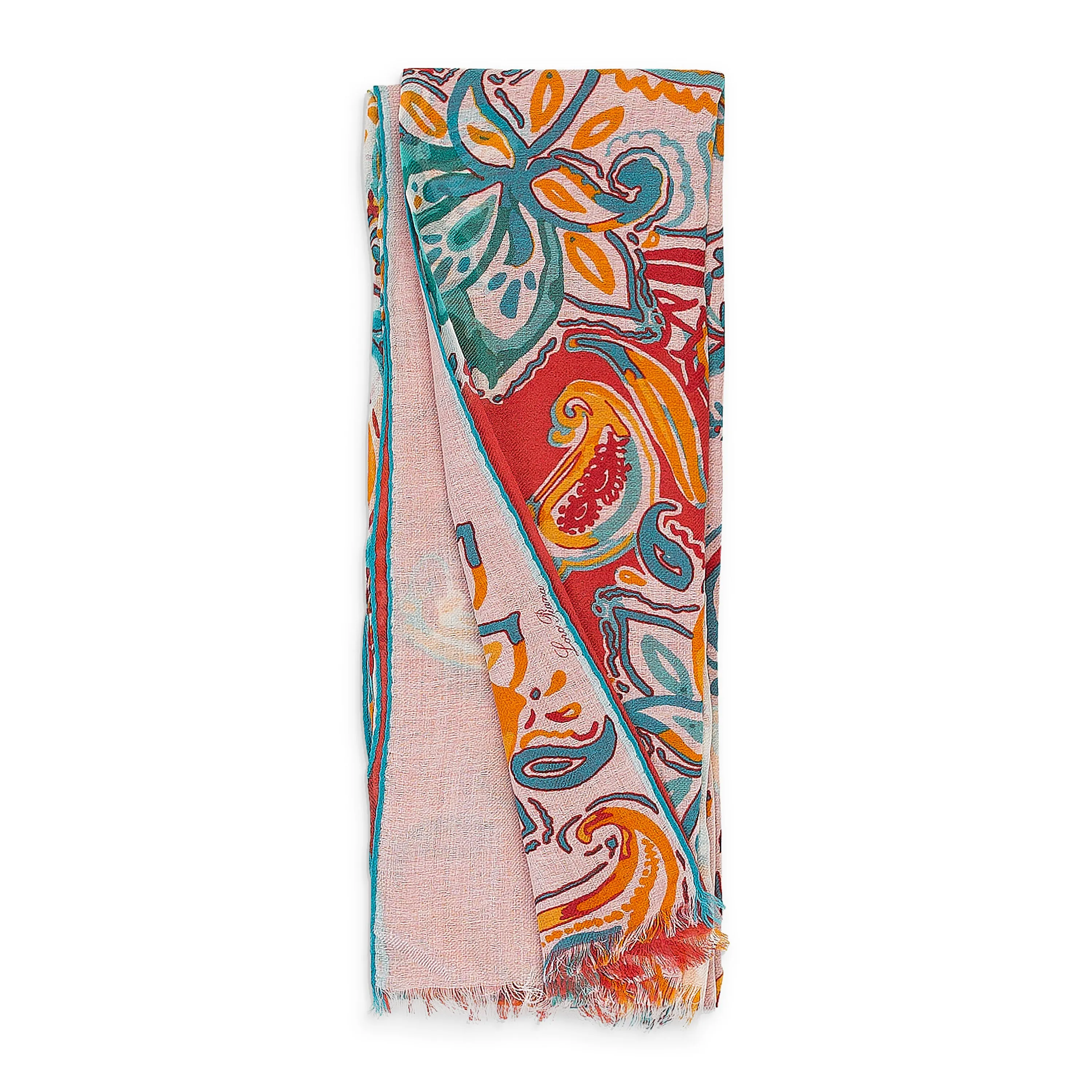 CASHMERE FLORAL PRINT MULTICOLOR SCARF