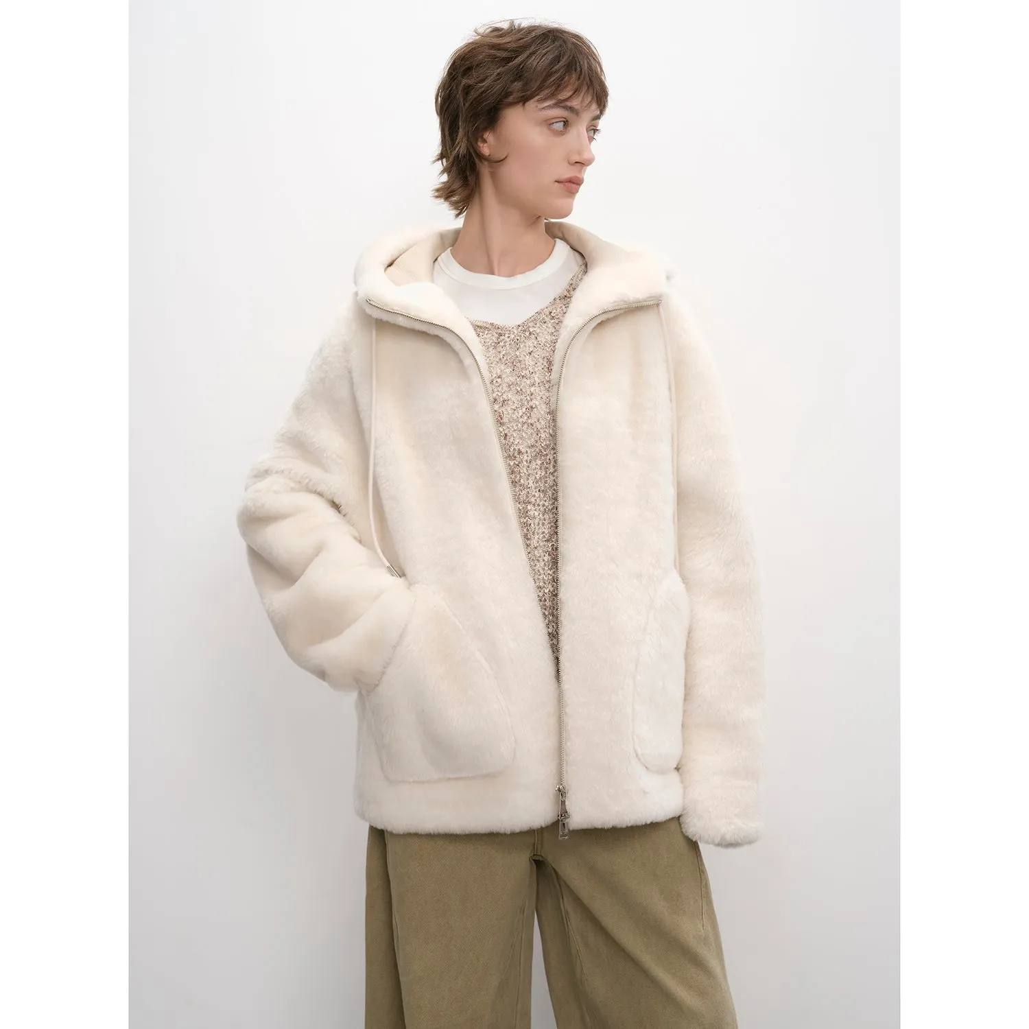 Casual Hooded Wool Coat