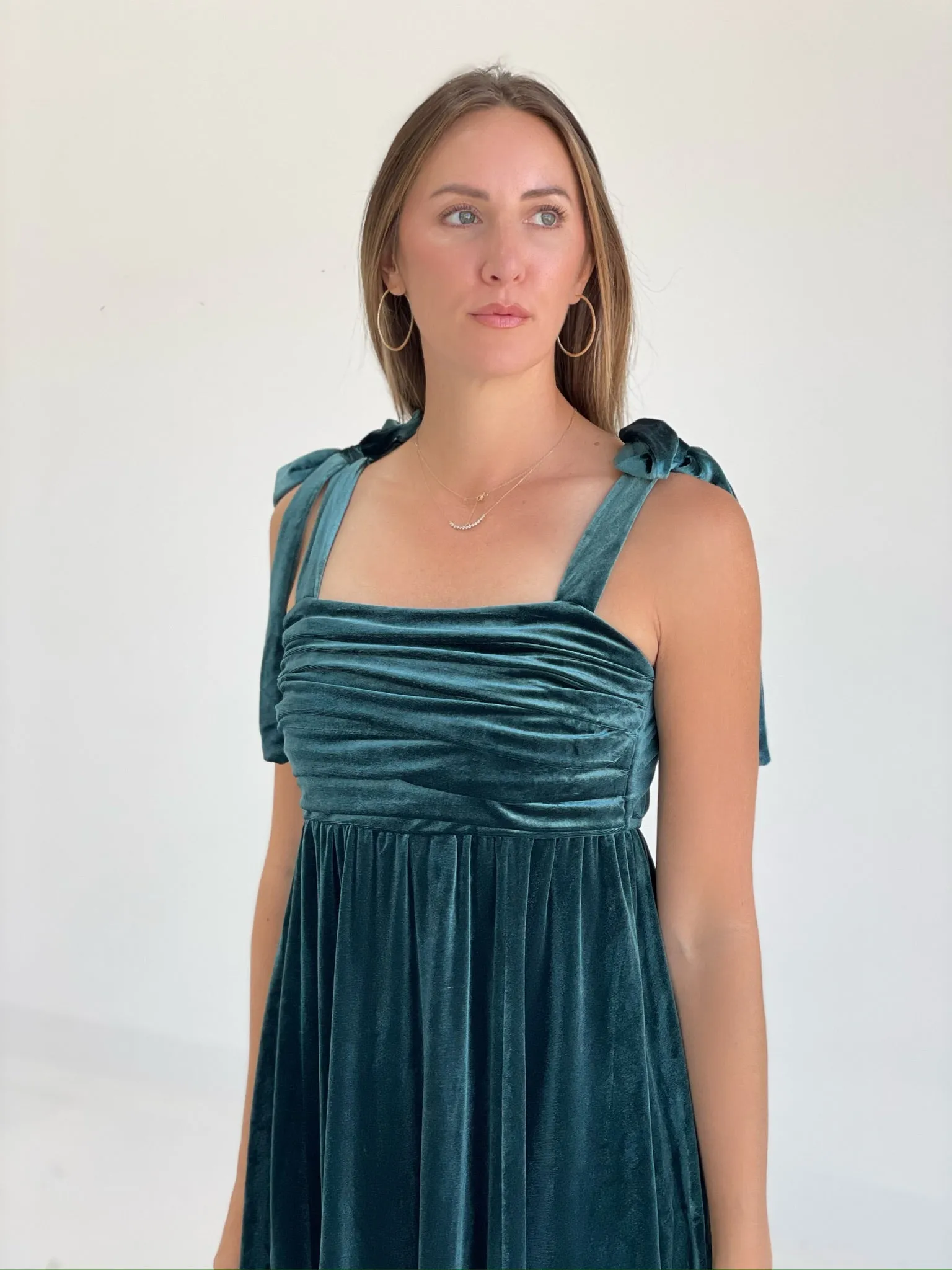 Cavalier Velvet Dress - Emerald
