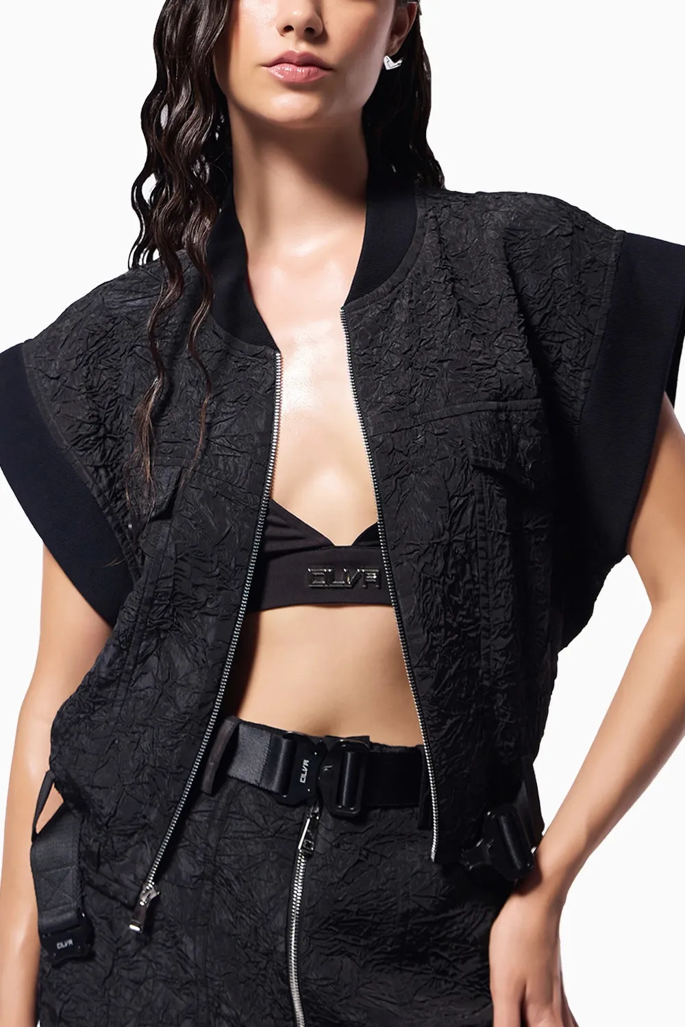 Charcoal Black Cargo Jacket
