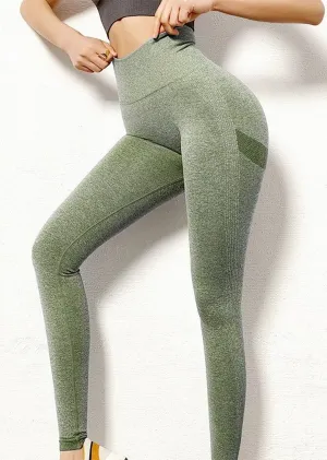 Chicvane Seamless Moisture-Wicking Yoga Pants Butt Lifting Workout Leggings