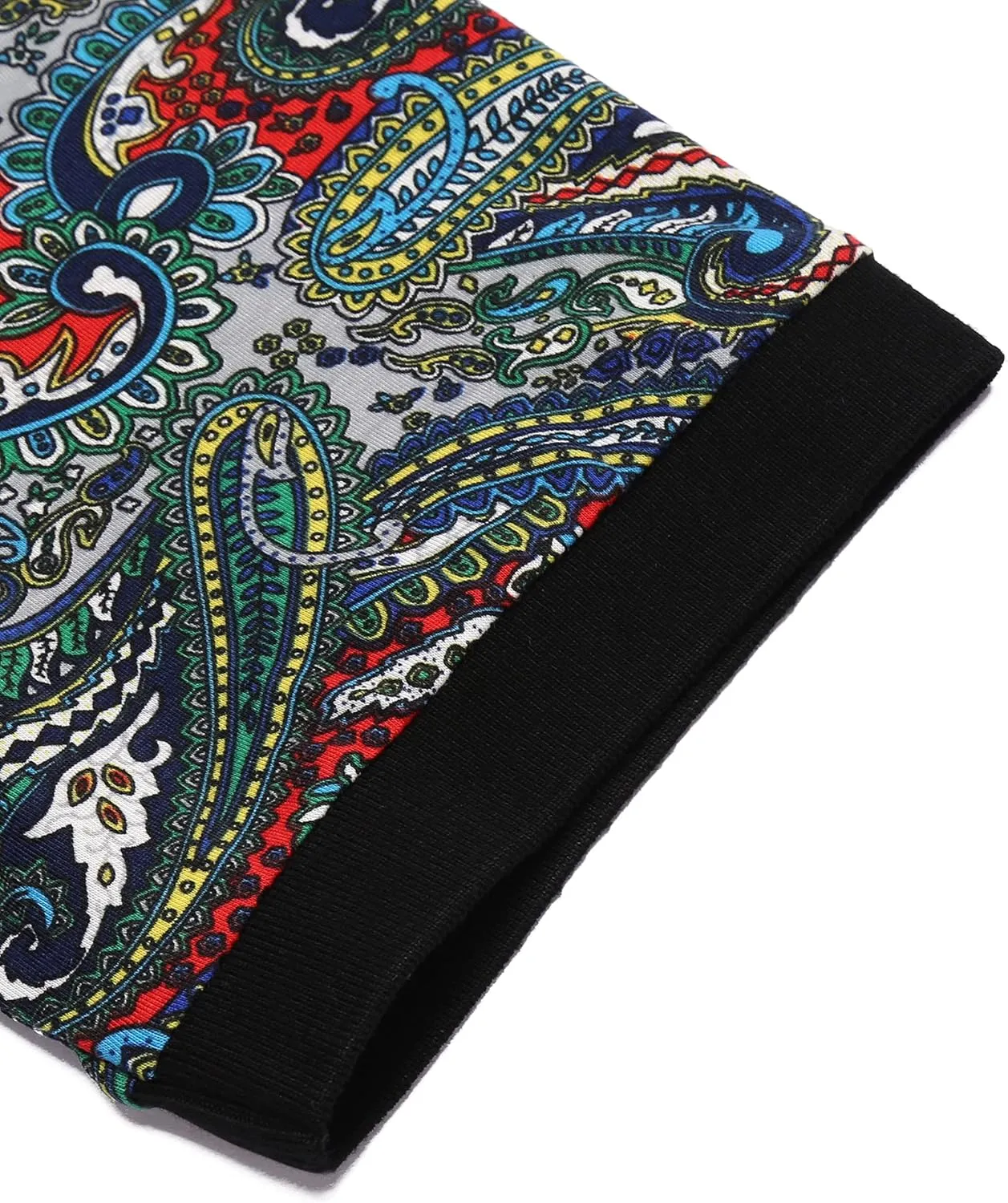COOFANDY Mens Casual Short Sleeve Polo Shirts Slim Fit Paisley Polo T Shirts Floral Print Shirt