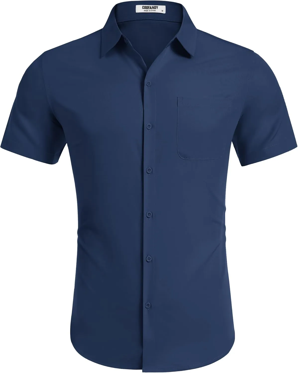 COOFANDY Mens Short Sleeve Dress Shirts Button Down Shirts Regular Fit Business Casual Shirt with Pocket